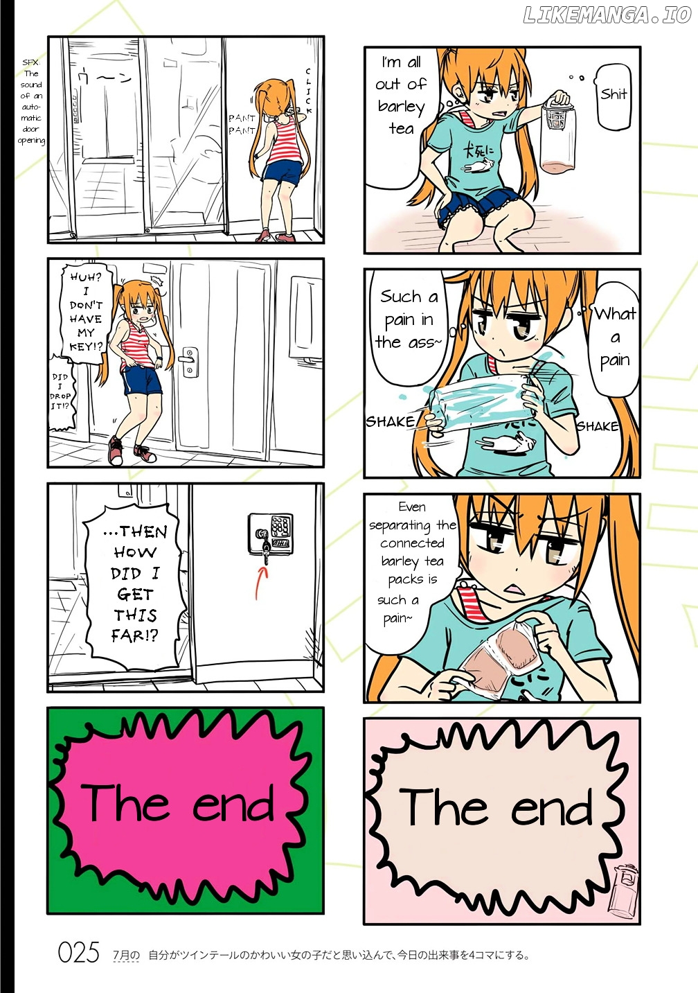 Jibun ga Twintail no Kawaii Onnanoko da to Omoikonde, Kyou no Dekigoto wo 4koma ni Suru chapter 3 - page 5