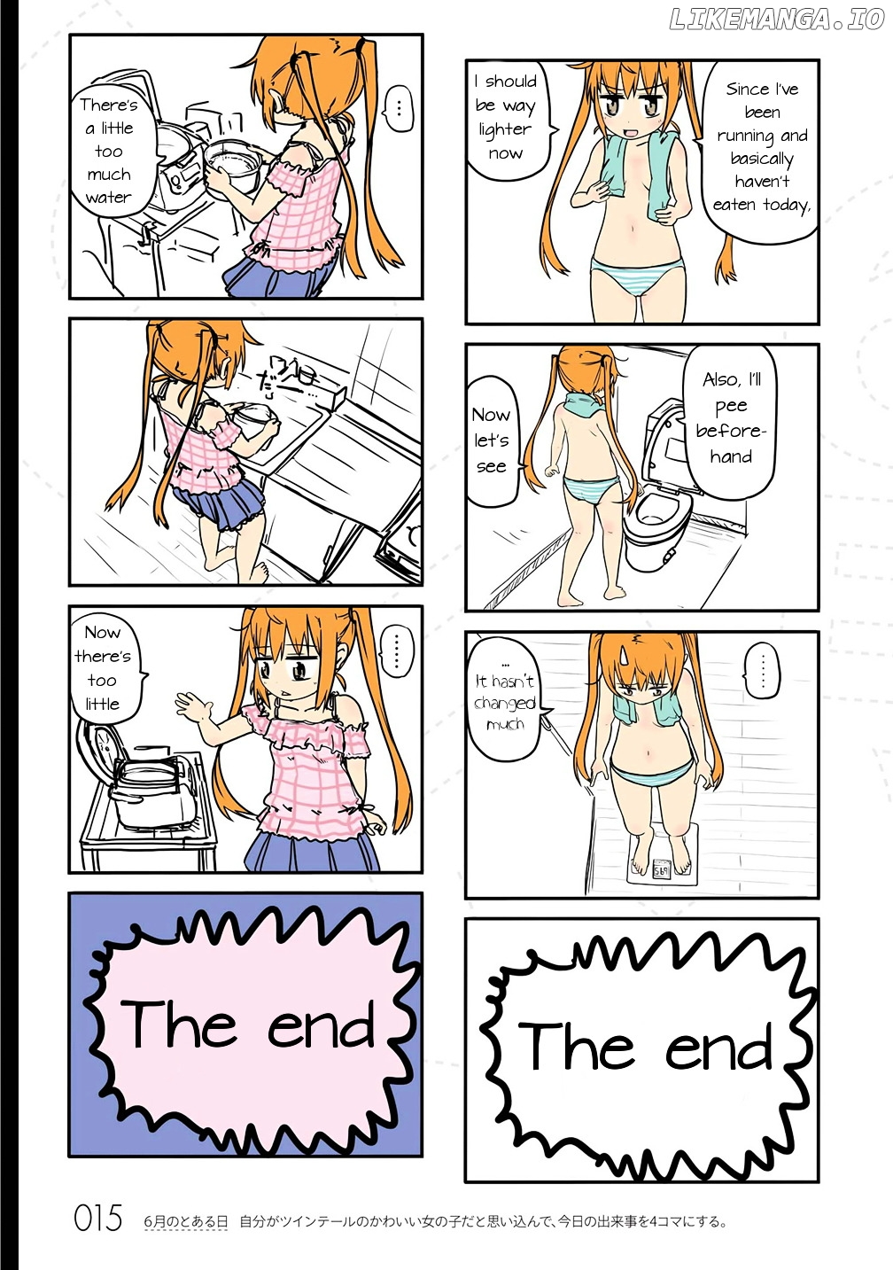 Jibun ga Twintail no Kawaii Onnanoko da to Omoikonde, Kyou no Dekigoto wo 4koma ni Suru chapter 2 - page 4