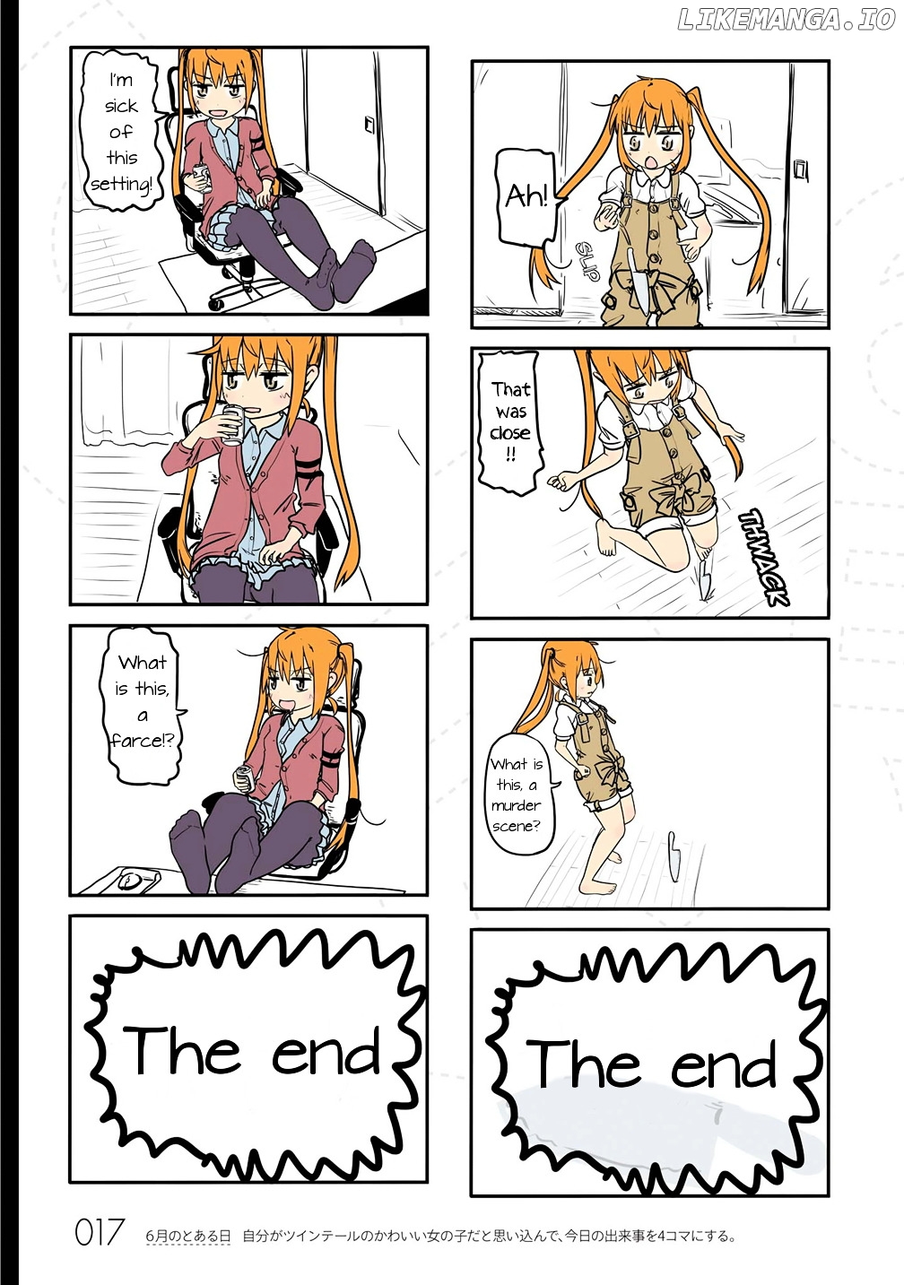 Jibun ga Twintail no Kawaii Onnanoko da to Omoikonde, Kyou no Dekigoto wo 4koma ni Suru chapter 2 - page 6