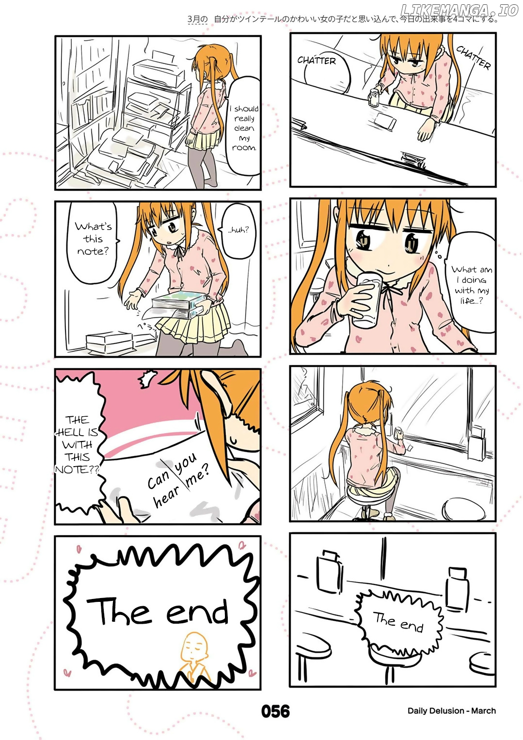 Jibun ga Twintail no Kawaii Onnanoko da to Omoikonde, Kyou no Dekigoto wo 4koma ni Suru chapter 15 - page 2
