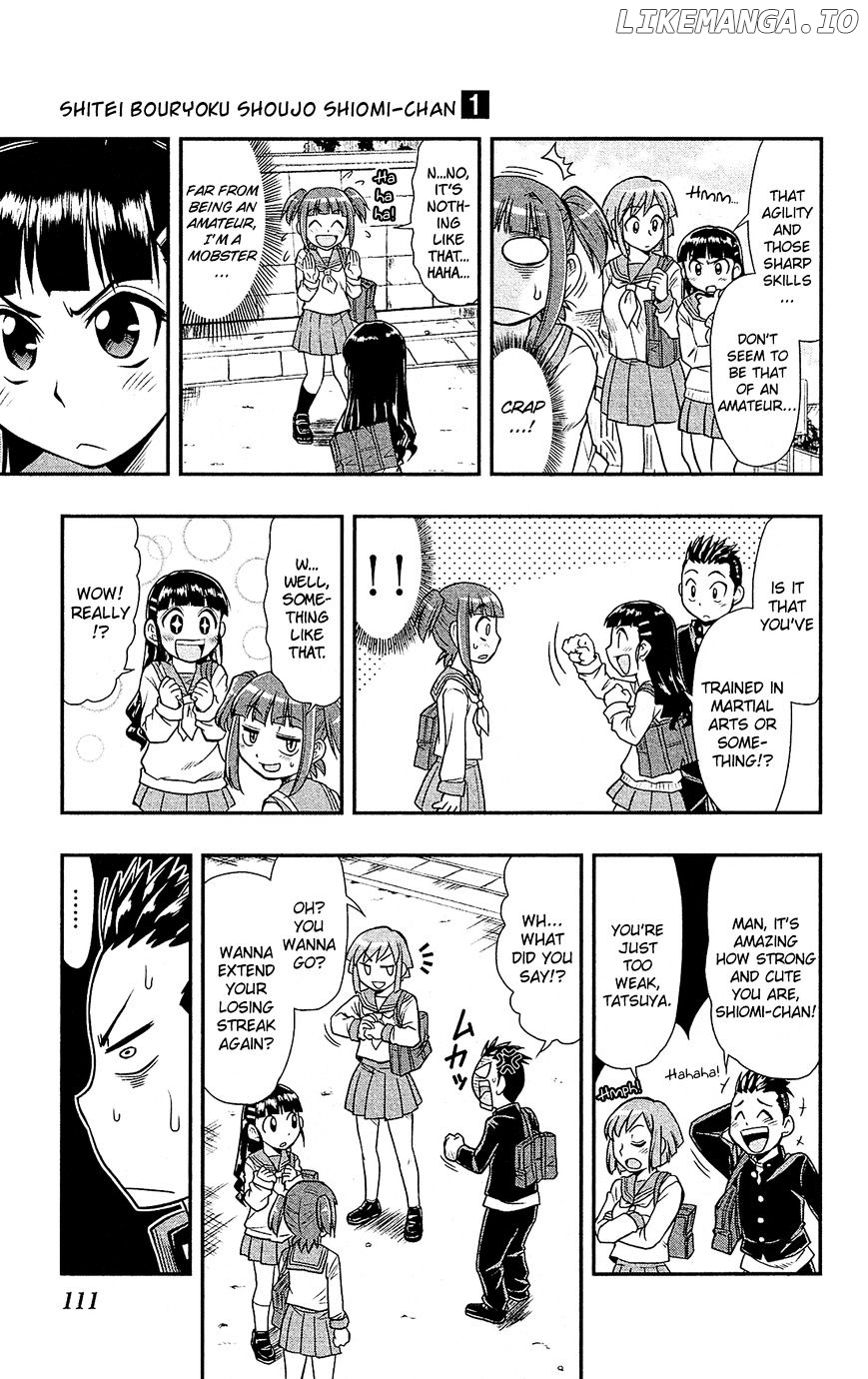 Shitei Bouryoku Shoujo Shiomi-chan chapter 4 - page 7
