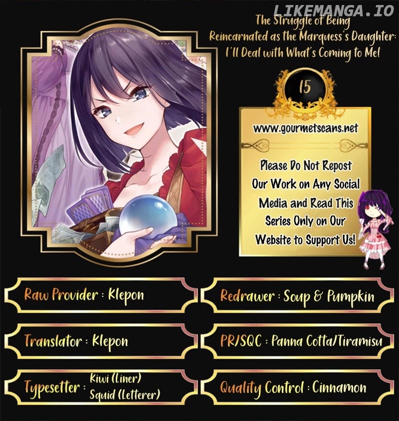 The Struggles of a Reincarnated Marquess's Daughter--- I'll Be Taken Down in Style! chapter 15 - page 1