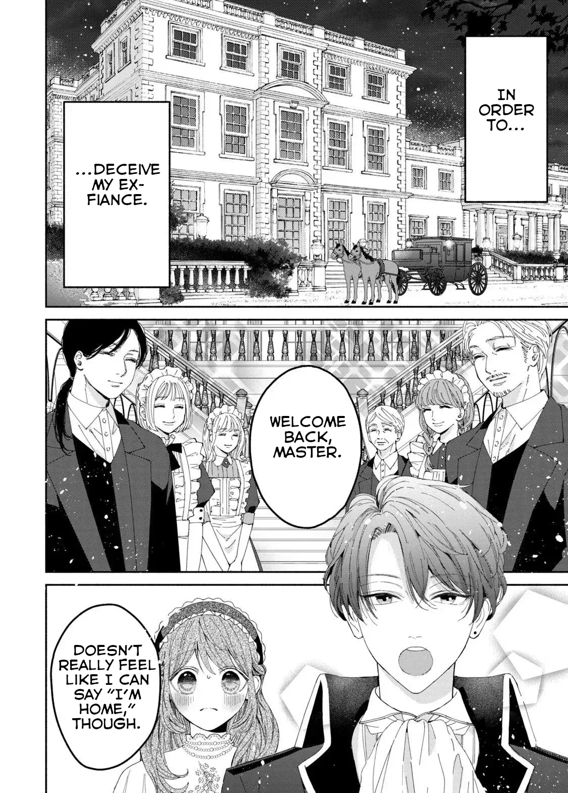 Moto Konyakusha kara Nigeru tame Kyūketsu Hakushaku ni Koibito no Furi wo Onegai Shitara, Naze ka Dekiai Mōdo ni Narimashita Chapter 4 - page 2