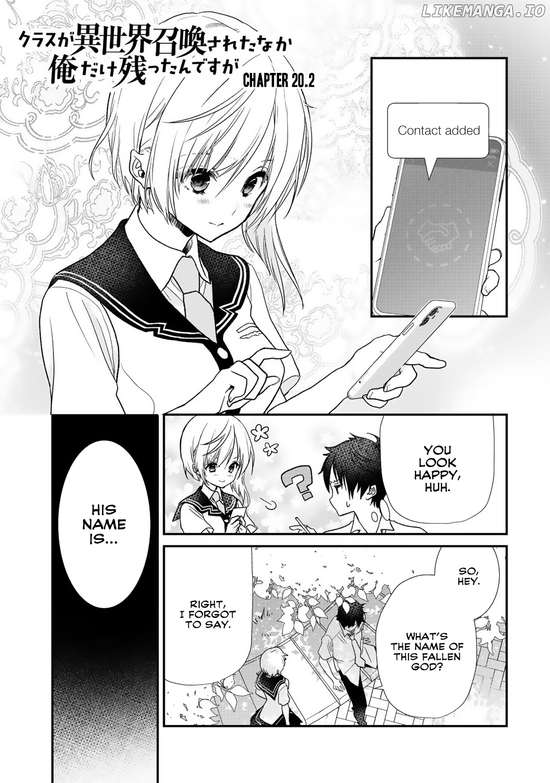 Class Ga Isekai Shoukan Sareta Naka Ore Dake Nokotta N Desu Ga chapter 20.2 - page 1