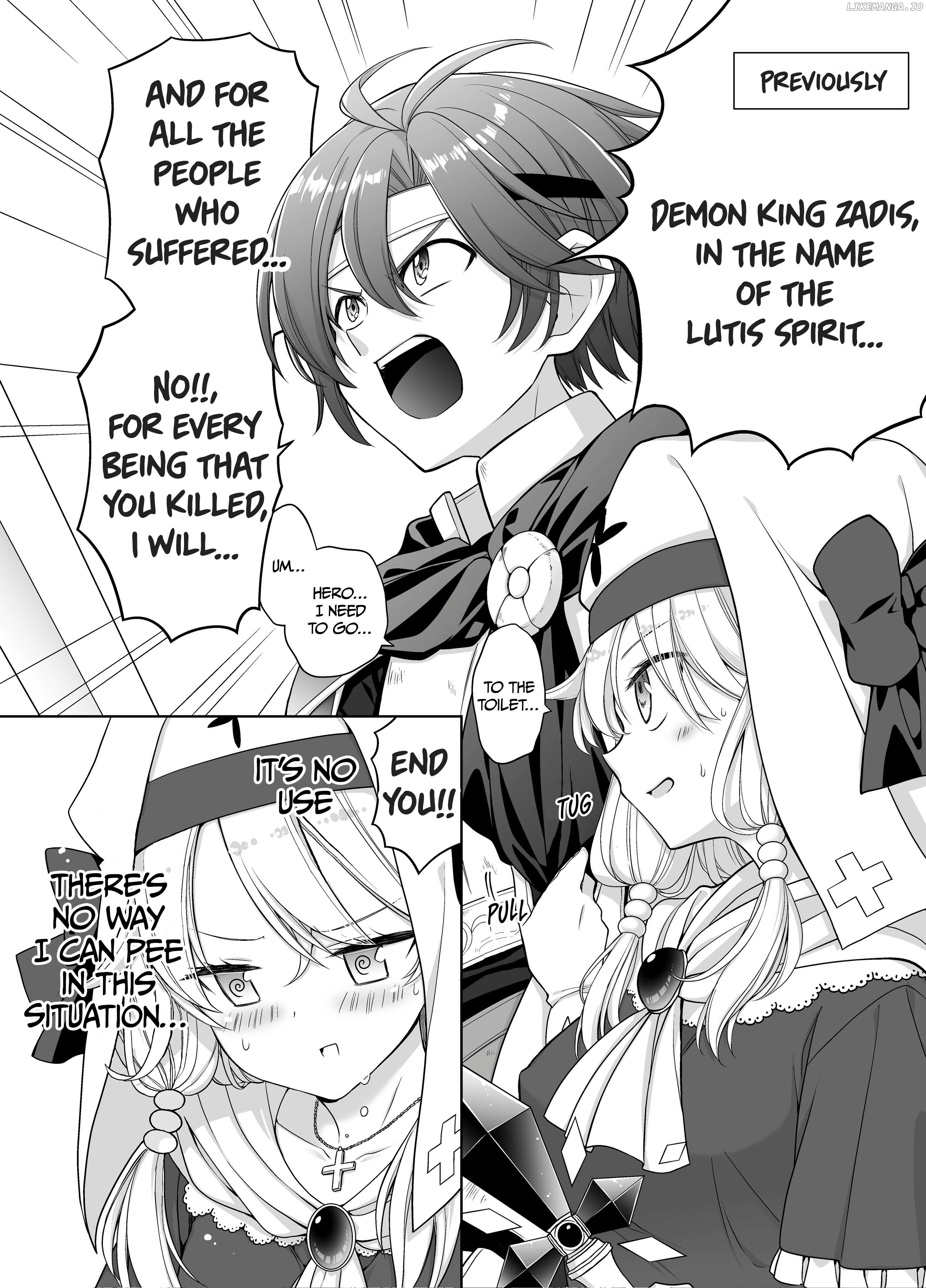 Healer-Chan Whose Urge To Urinate Is Steadily Increasing In The Middle Of The Final Boss Fight Chapter 2 - page 1