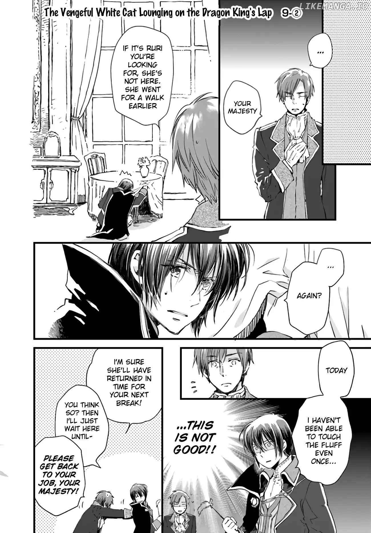 Fukushuu wo Chikatta Shironeko wa Ryuuou no Hiza no Jou de Damin wo Musaboru chapter 9.2 - page 2