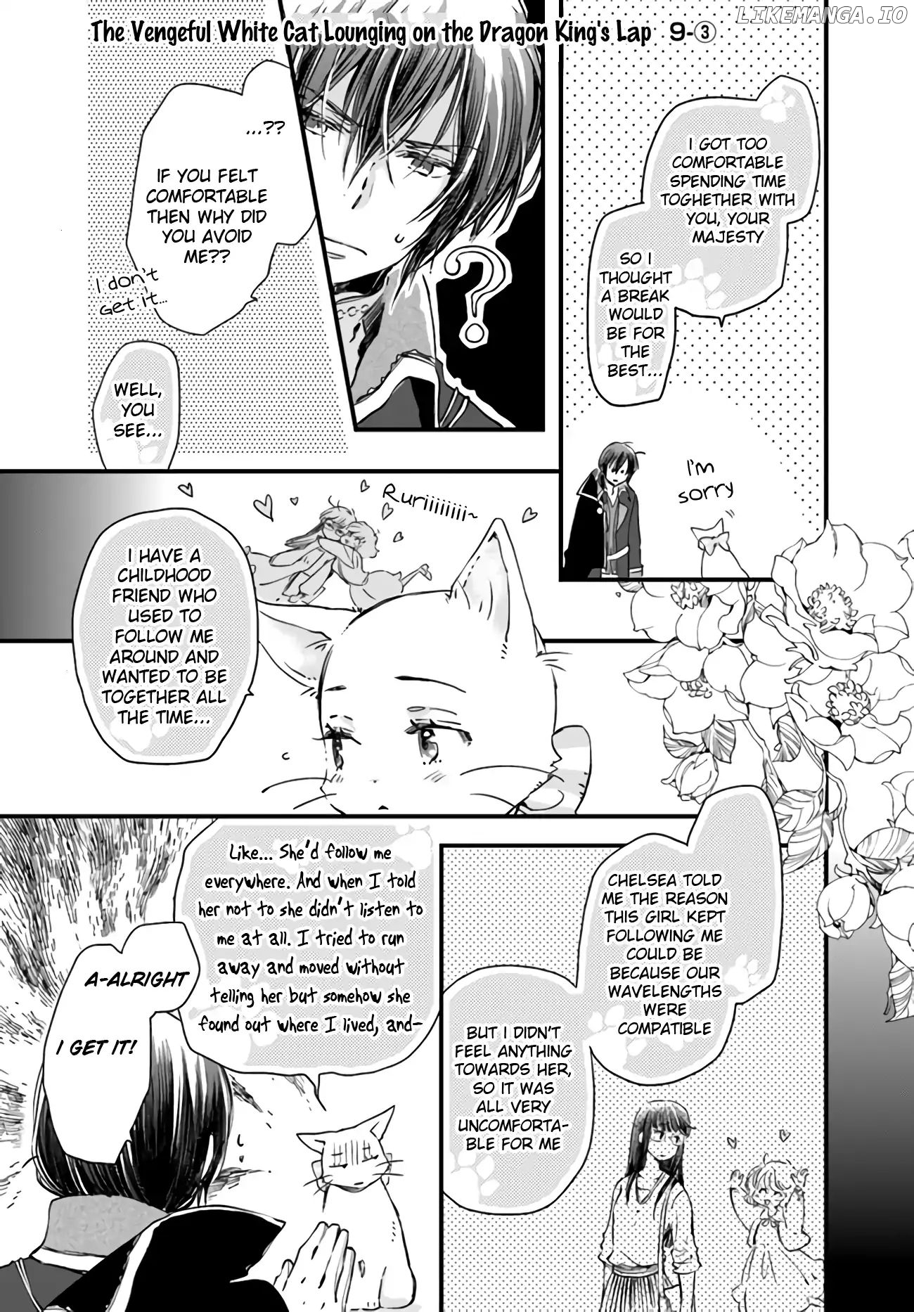 Fukushuu wo Chikatta Shironeko wa Ryuuou no Hiza no Jou de Damin wo Musaboru chapter 9.3 - page 2