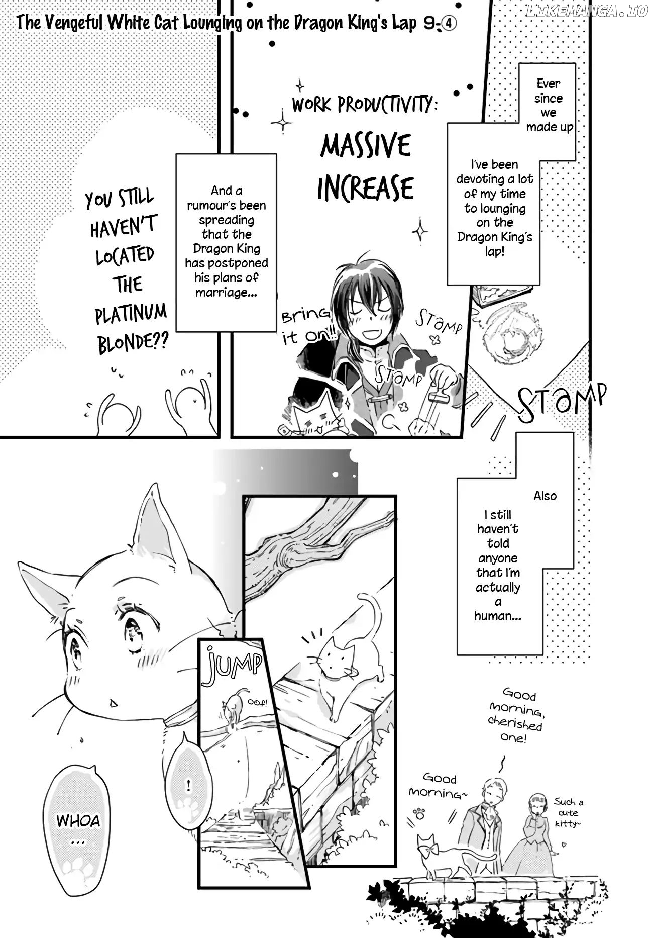 Fukushuu wo Chikatta Shironeko wa Ryuuou no Hiza no Jou de Damin wo Musaboru chapter 9.4 - page 2