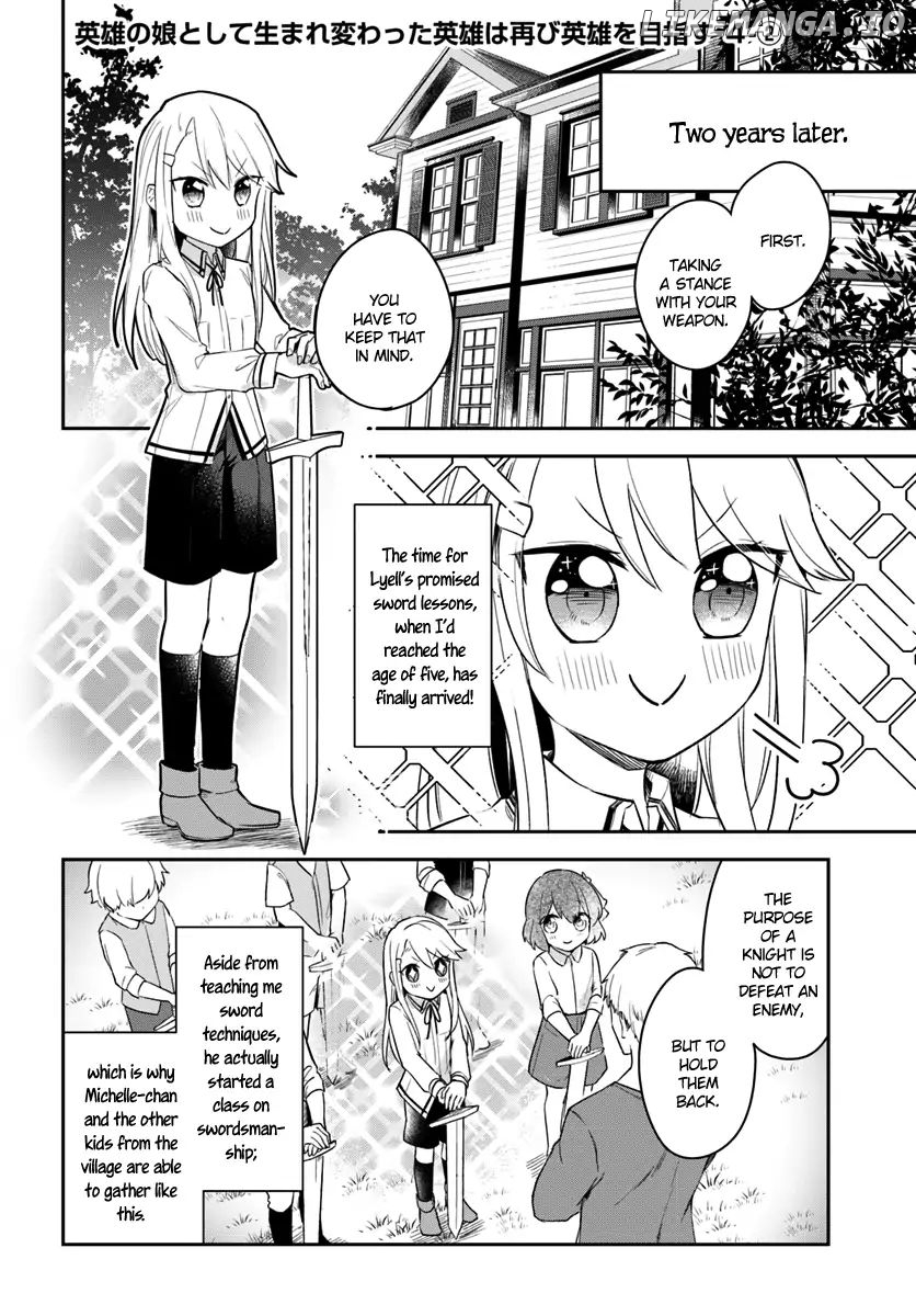Eiyuu no Musume to Shite Umarekawatta Eiyuu wa Futatabi Eiyuu o Mezasu chapter 4.2 - page 1