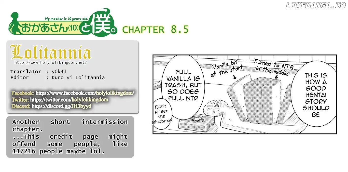 Okaa-san (10-sai) to Boku chapter 8.5 - page 1