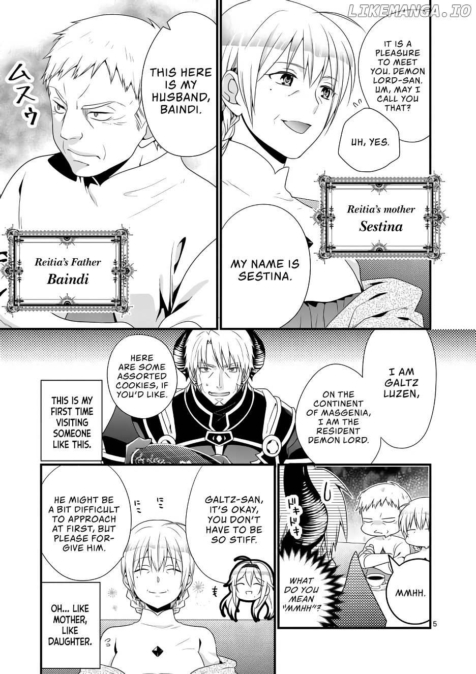 Maou desu. Onna Yuusha no Hahaoya to Saikon Shita no de, Onna Yuusha ga Giri no Musume ni Narimashita. chapter 8 - page 5