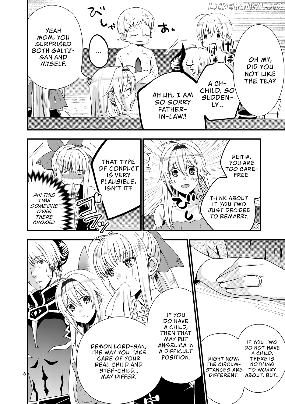 Maou desu. Onna Yuusha no Hahaoya to Saikon Shita no de, Onna Yuusha ga Giri no Musume ni Narimashita. chapter 8 - page 8