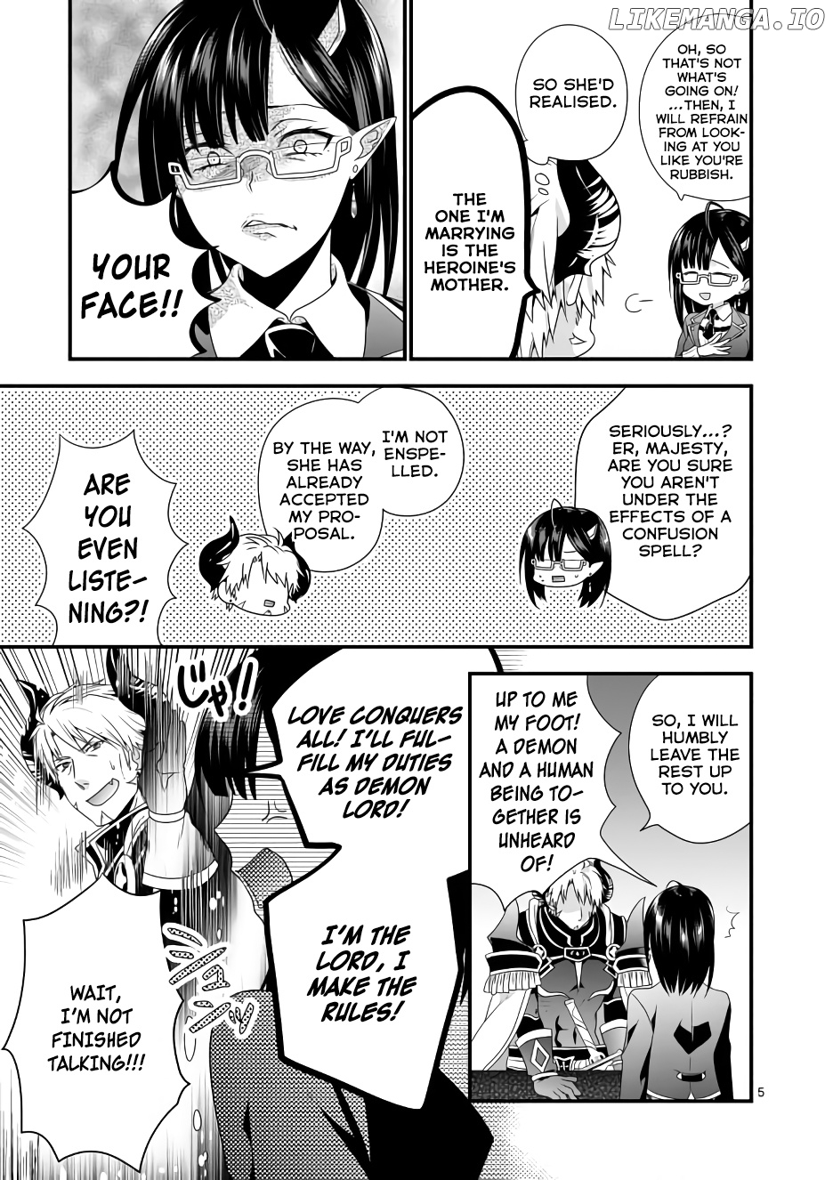 Maou desu. Onna Yuusha no Hahaoya to Saikon Shita no de, Onna Yuusha ga Giri no Musume ni Narimashita. chapter 2 - page 5
