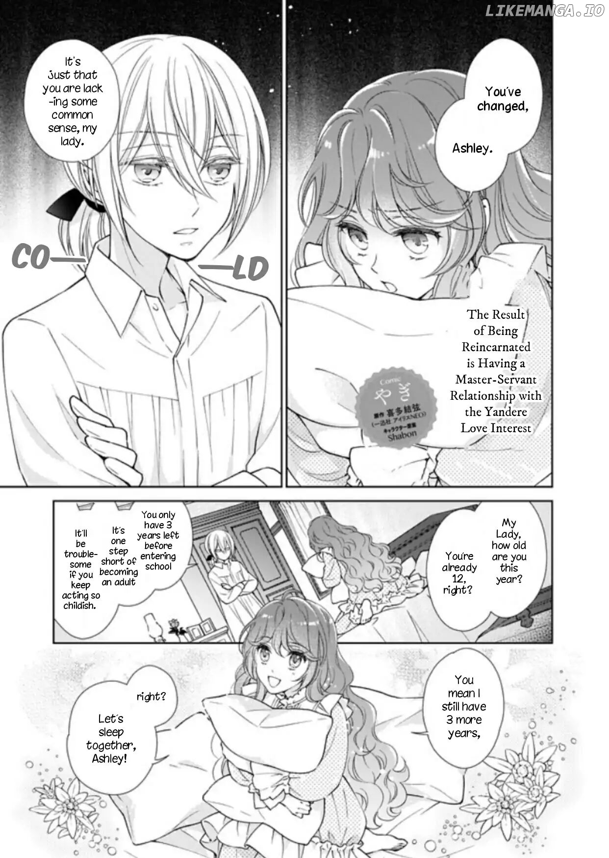 The Result Of Being Reincarnated Is Having A Master-Servant Relationship With The Yandere Love Interest chapter 2.1 - page 1