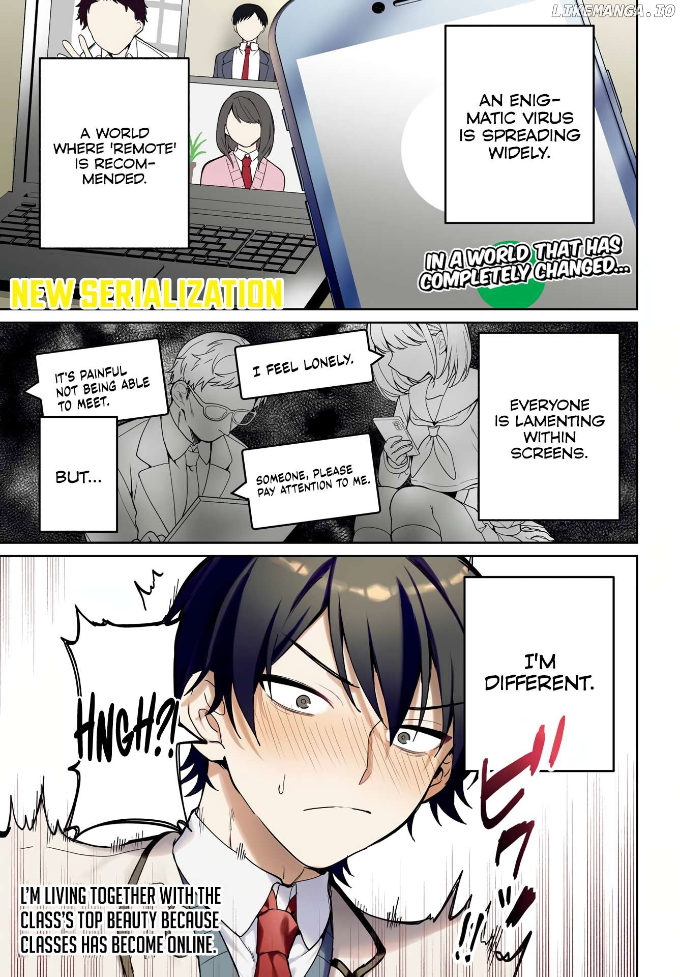 Remote Jugyou ni Nattara Class 1 no Bishoujo to Doukyo Suru Koto ni Natta Chapter 1 - page 1