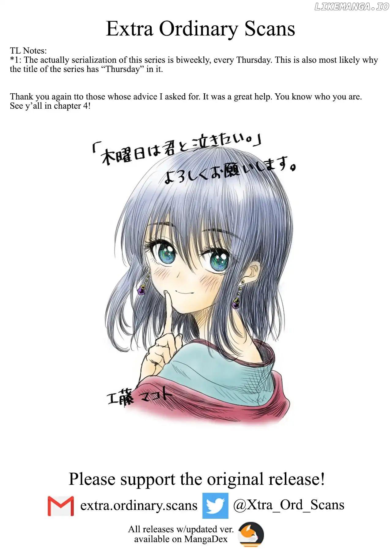 I want to cry with you on Thursday. chapter 3 - page 18
