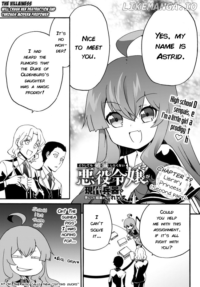 The Villainess Will Crush Her Destruction End Through Modern Firepower chapter 30 - page 1