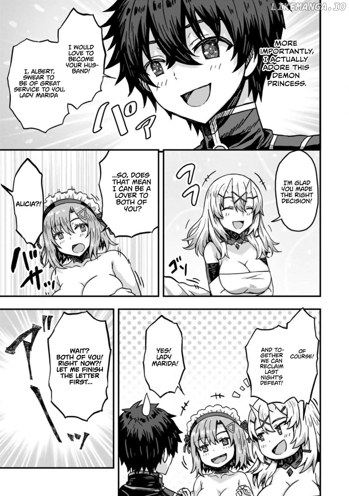 Isekai Saikyou no Yome desu ga, Yoru no Tatakai wa Ore no Hou ga Tsuyoi You desu ~Chiryaku o Ikashite Nariagaru Harem Senki~ Chapter 1 - page 23