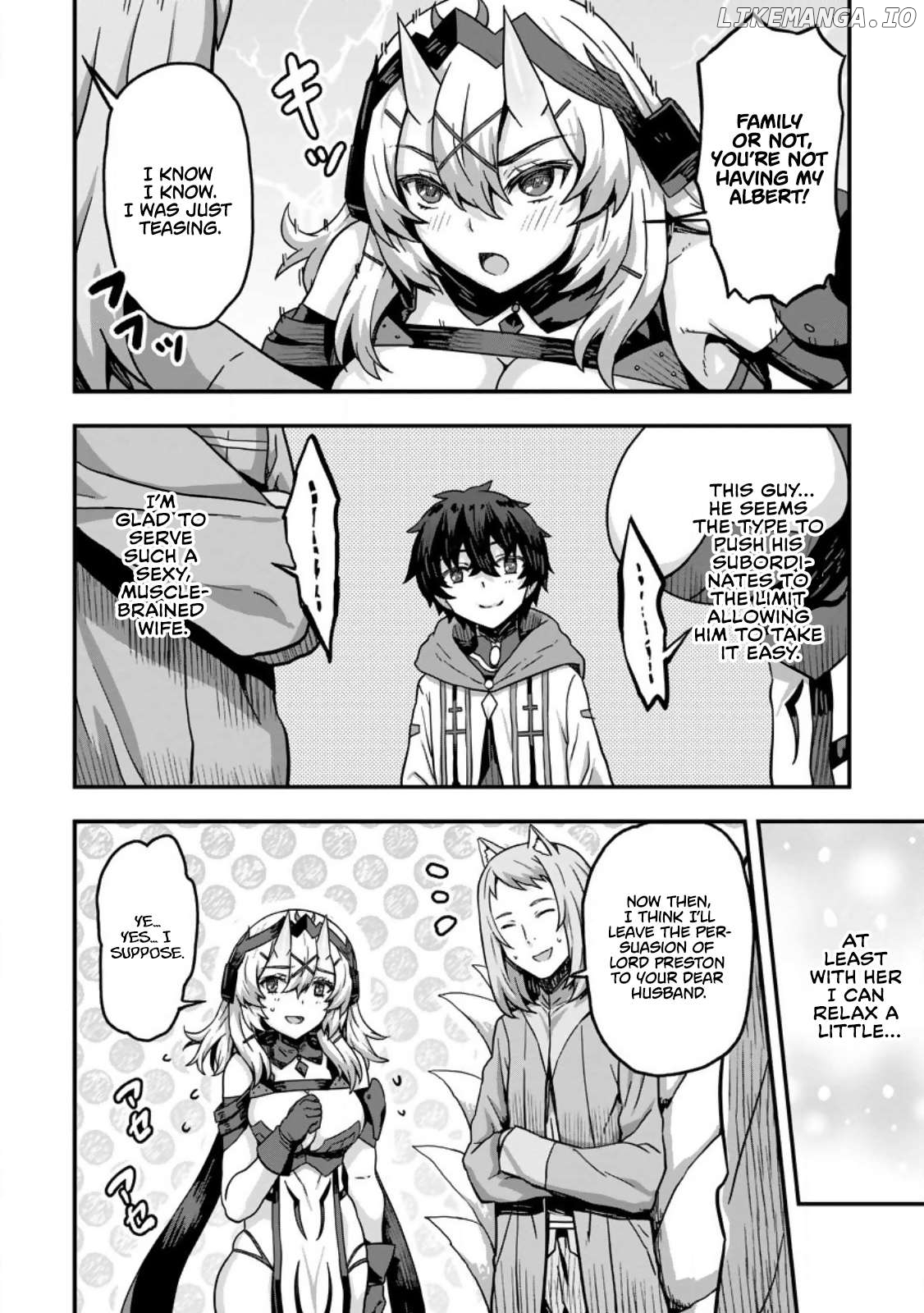 Isekai Saikyou no Yome desu ga, Yoru no Tatakai wa Ore no Hou ga Tsuyoi You desu ~Chiryaku o Ikashite Nariagaru Harem Senki~ Chapter 2 - page 22