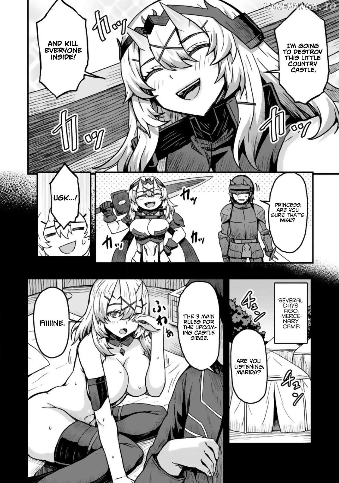 Isekai Saikyou no Yome desu ga, Yoru no Tatakai wa Ore no Hou ga Tsuyoi You desu ~Chiryaku o Ikashite Nariagaru Harem Senki~ Chapter 2 - page 4