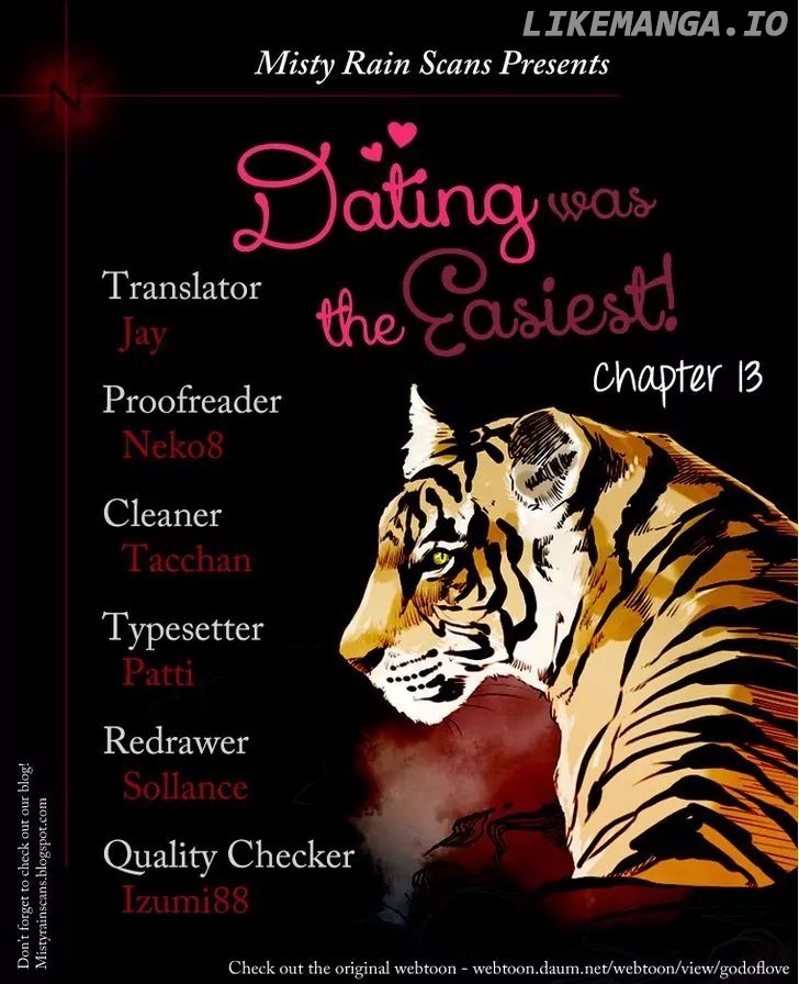 Dating Was The Easiest! chapter 13 - page 1