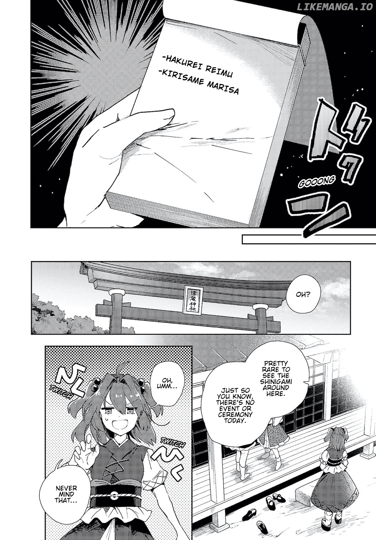The Shinigami's Rowing Her Boat as Usual - Touhou chapter 4 - page 2