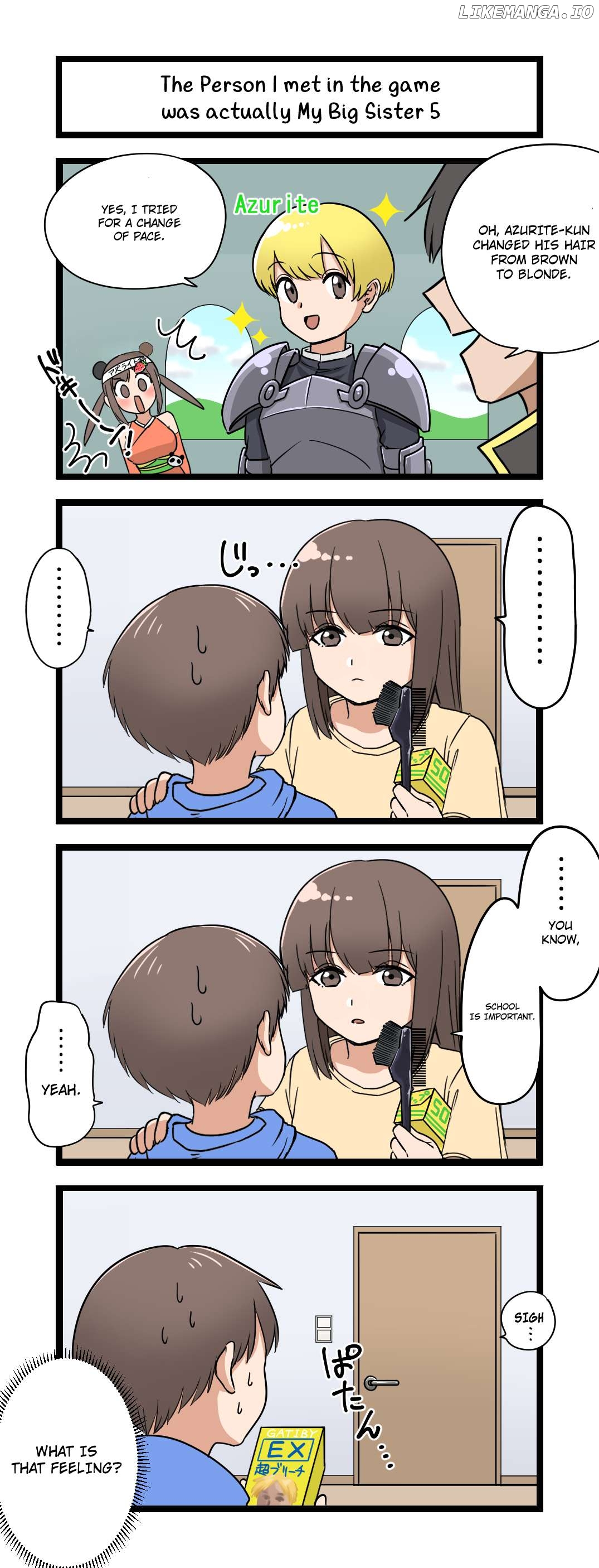 The Person I met in the game was actually My Big Sister. Chapter 5 - page 1