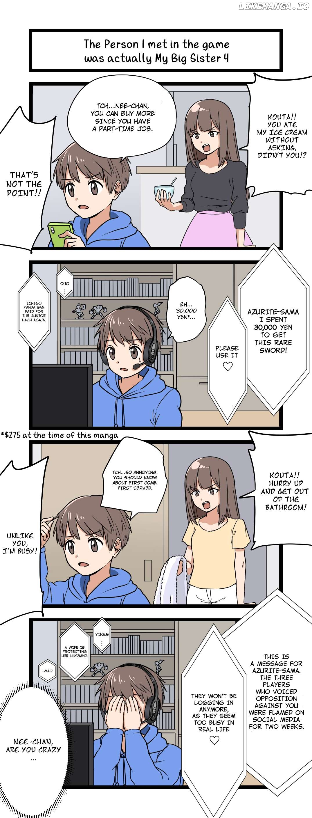 The Person I met in the game was actually My Big Sister. Chapter 4 - page 1
