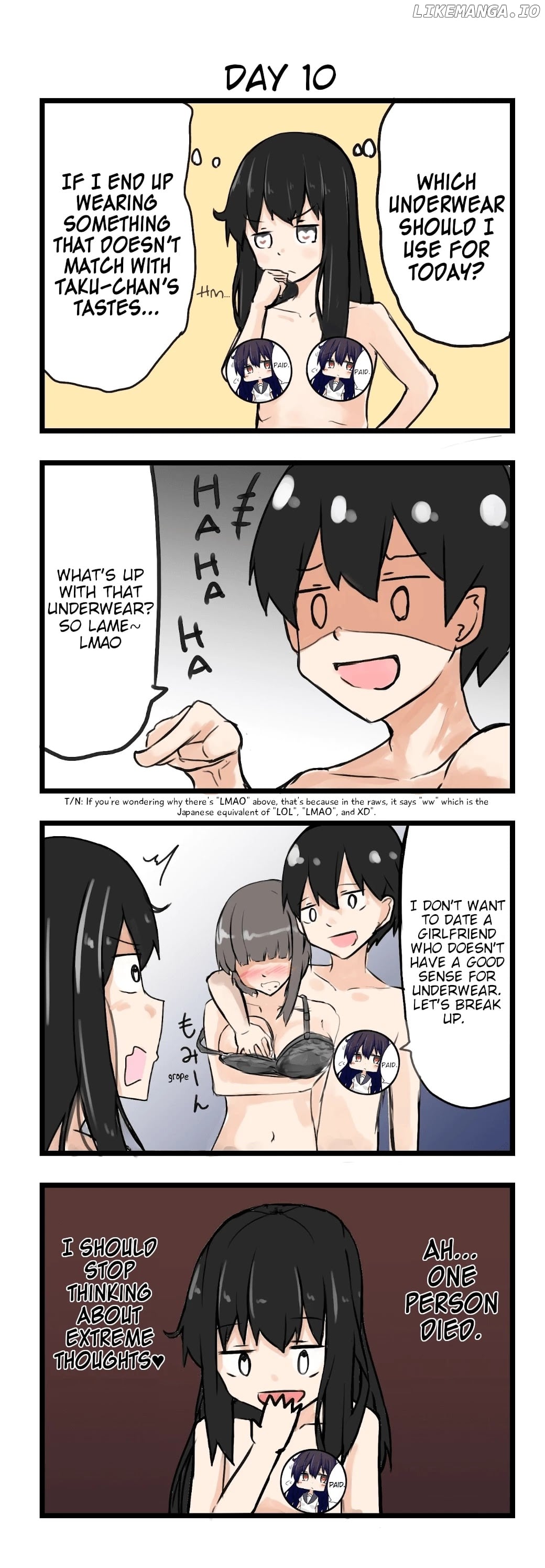 A Story About Wanting to Commit Suicide, but It's Scary So I Find a Yandere Girl to Kill Me, but After 100 days, I Somehow Got ○○ chapter 10 - page 1