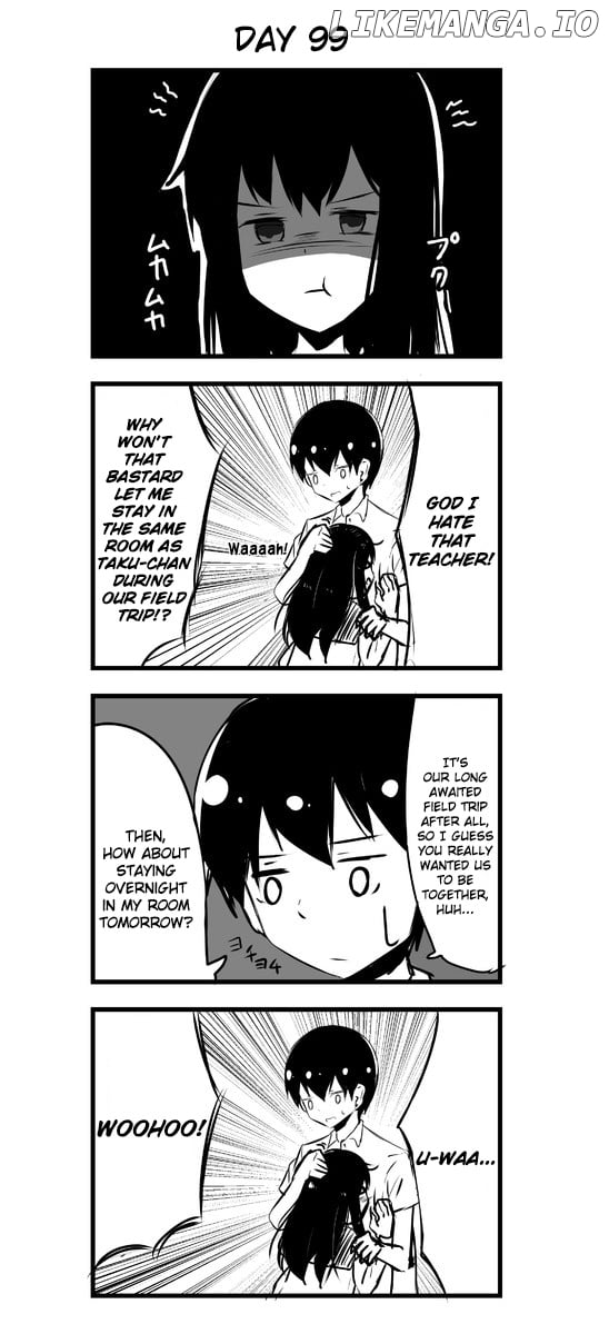 A Story About Wanting to Commit Suicide, but It's Scary So I Find a Yandere Girl to Kill Me, but After 100 days, I Somehow Got ○○ chapter 99 - page 1