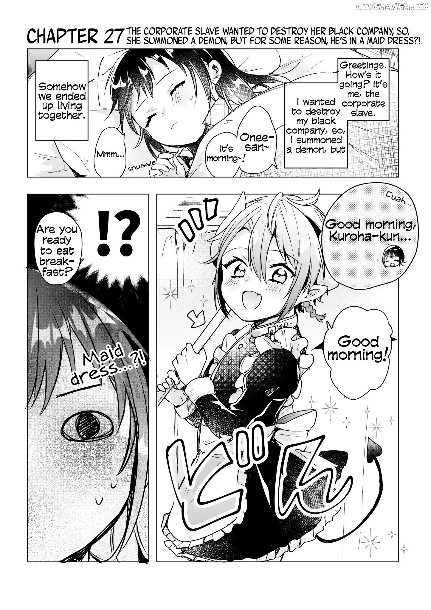 The Corporate slave OL and the demon shota chapter 27 - page 1