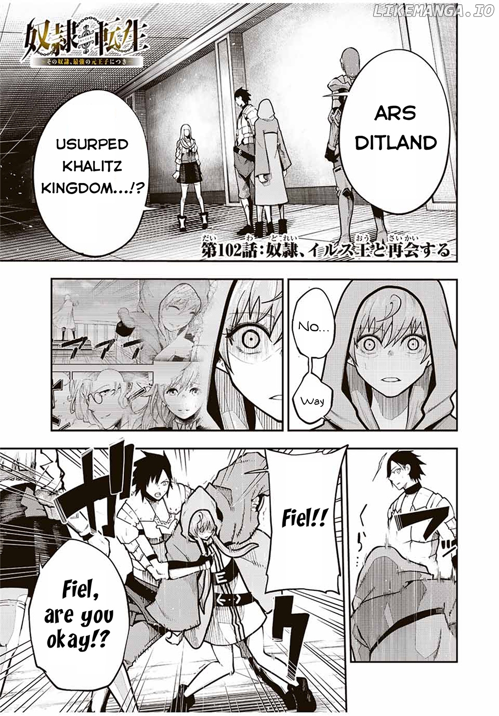 Dorei Tensei: Sono Dorei, Saikyou no Moto Ouji ni Tsuki chapter 102 - page 2