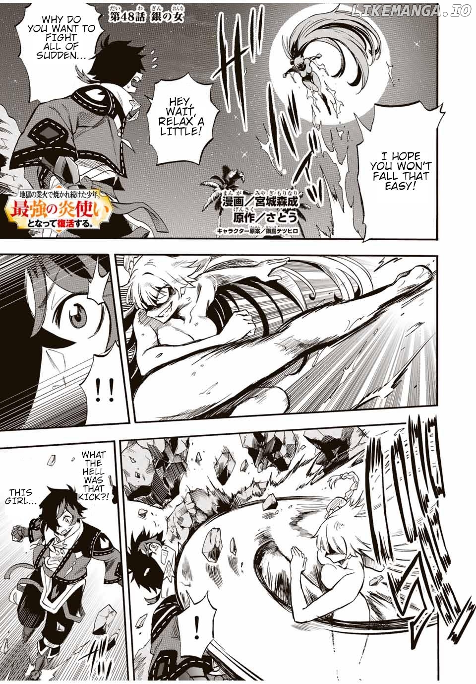 Jigoku no Gouka de Yaka re Tsuzuketa Shounen. Saikyou no Honou Tsukai to Natte Fukkatsu Suru. Chapter 48 - page 2