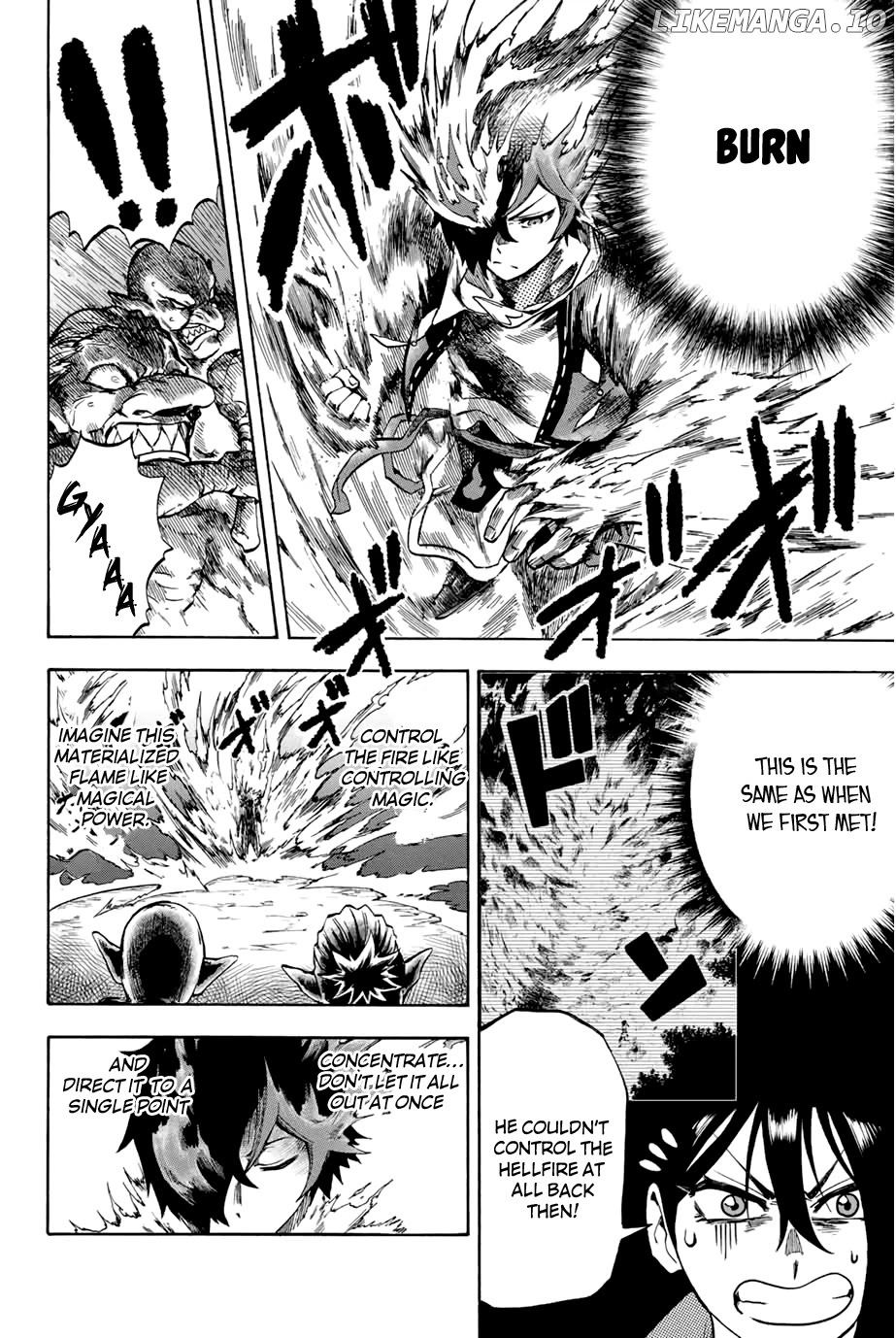 Jigoku no Gouka de Yaka re Tsuzuketa Shounen. Saikyou no Honou Tsukai to Natte Fukkatsu Suru. Chapter 7 - page 2