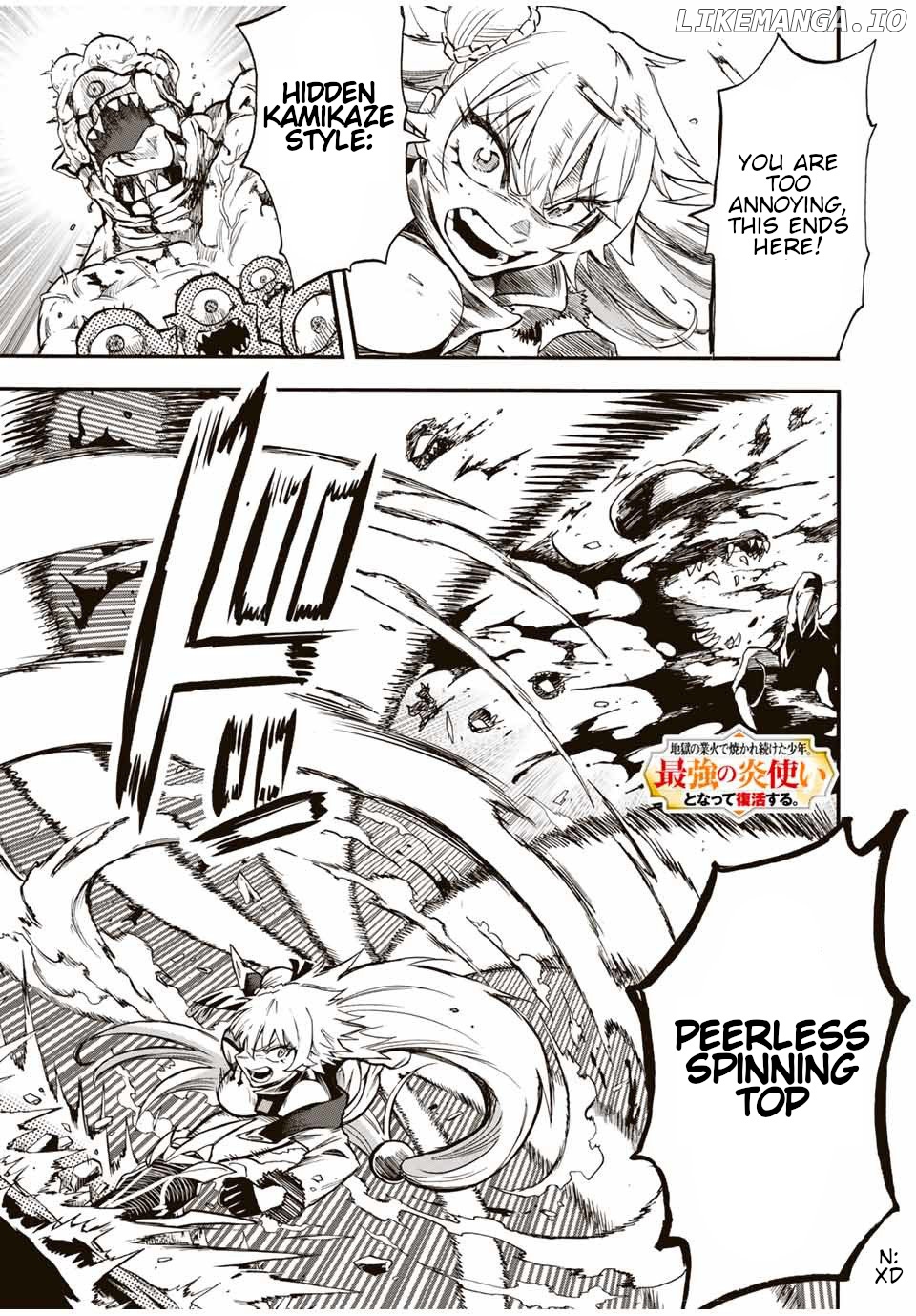 Jigoku no Gouka de Yaka re Tsuzuketa Shounen. Saikyou no Honou Tsukai to Natte Fukkatsu Suru. Chapter 58 - page 2