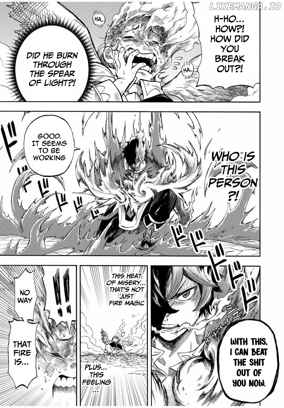 Jigoku no Gouka de Yaka re Tsuzuketa Shounen. Saikyou no Honou Tsukai to Natte Fukkatsu Suru. Chapter 15 - page 12