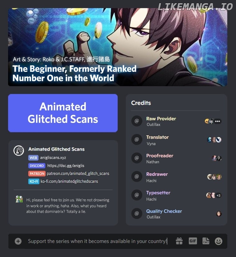 The Beginner, Formerly Ranked Number One in the World Chapter 2 - page 1