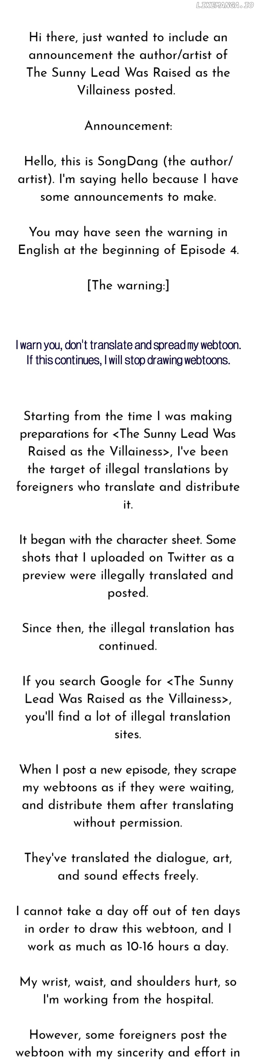 She Brought Up The Friendly Protagonist As A Villain. chapter 3.5 - page 1