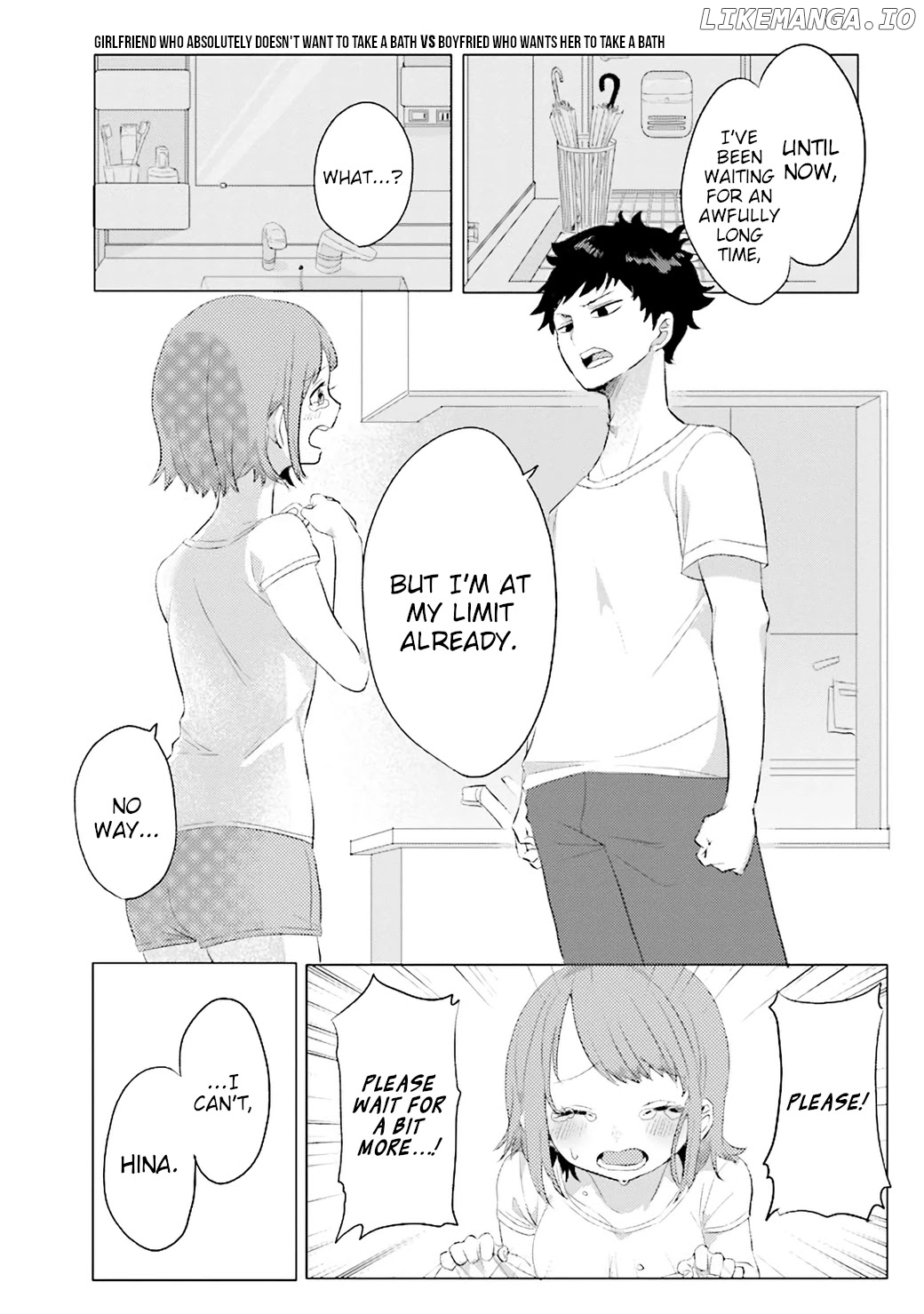 Girlfriend Who Absolutely Doesn’T Want To Take A Bath Vs Boyfriend Who Absolutely Wants Her To Take A Bath chapter 1 - page 1