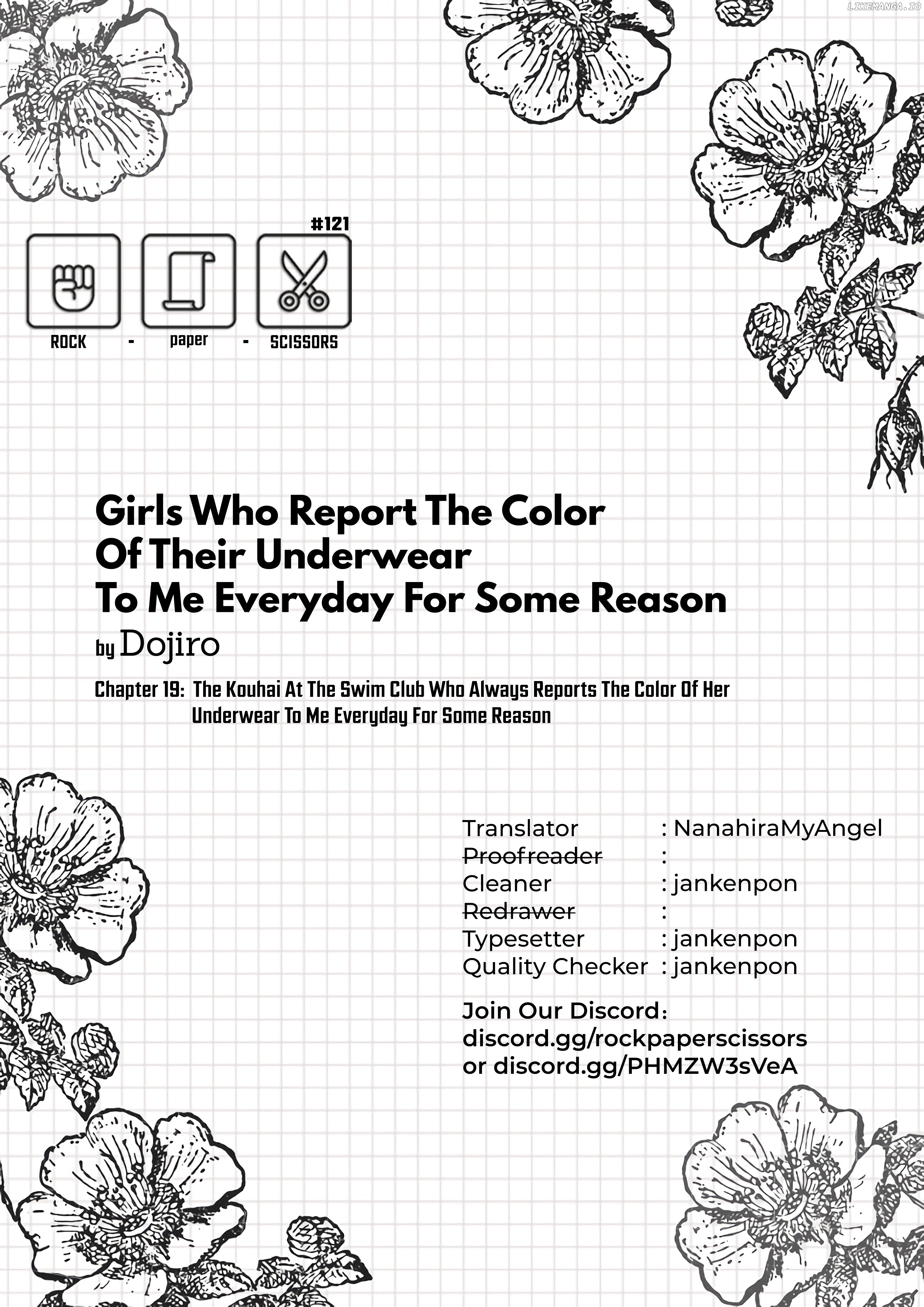 Girls Who Report The Color Of Their Underwear To Me Every Day For Some Reason chapter 19 - page 4