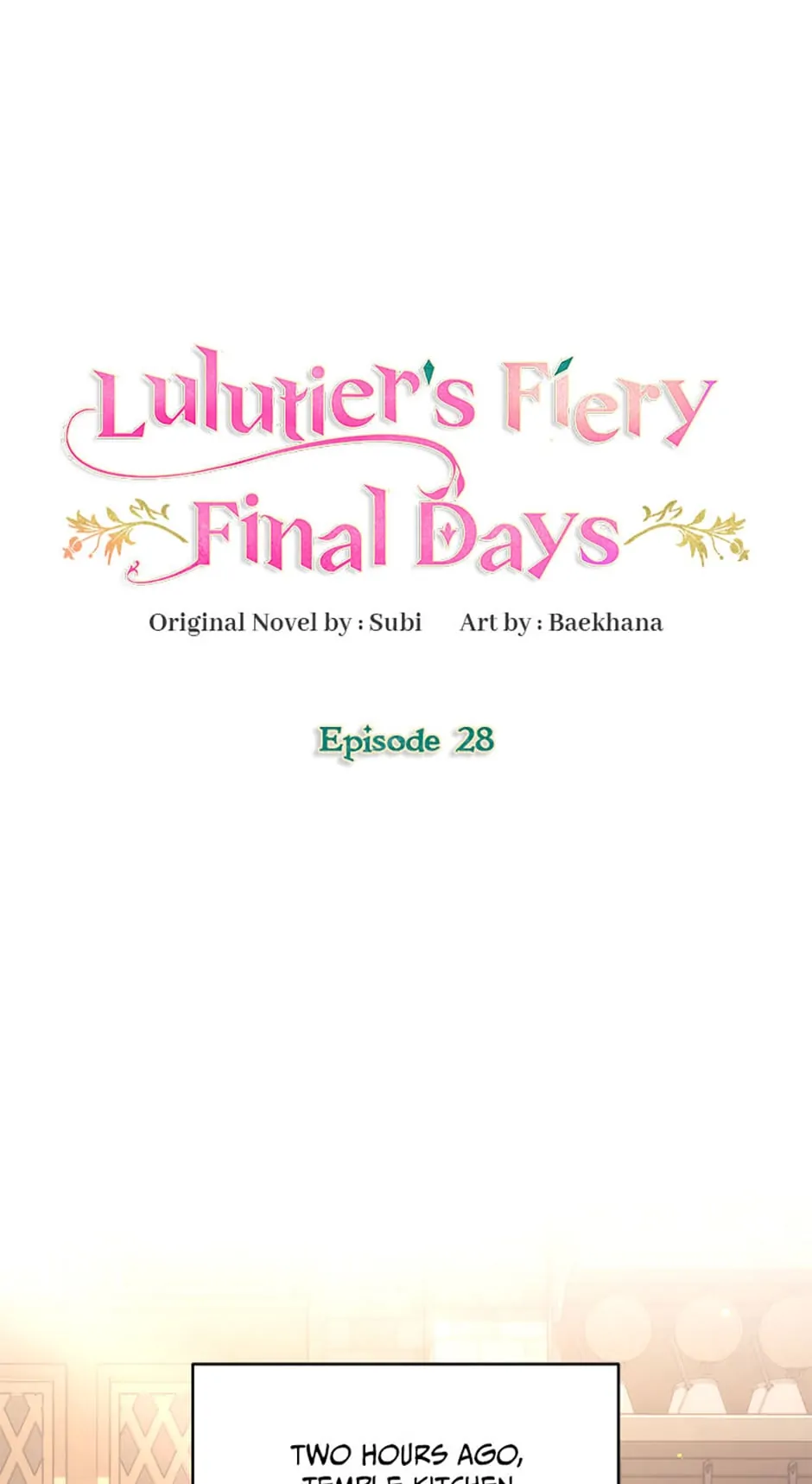 Lulutier's Fiery Final Days Chapter 28 - page 1