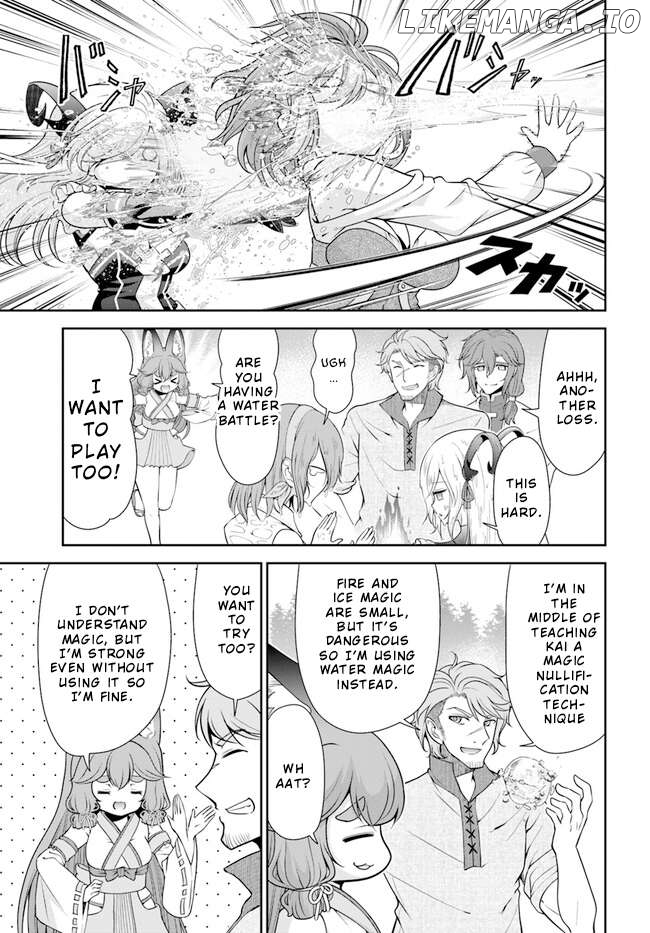 Tenohira Kaitaku Mura De Isekai Kenkokuki Fueteku Yome-Tachi To Nonbiri Mujintou Life Chapter 46 - page 4