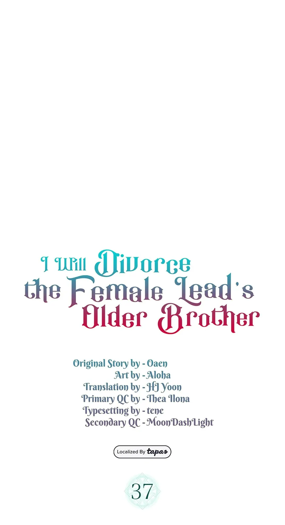I Will Divorce the Female Lead’s Siscon Brother Chapter 37 - page 1