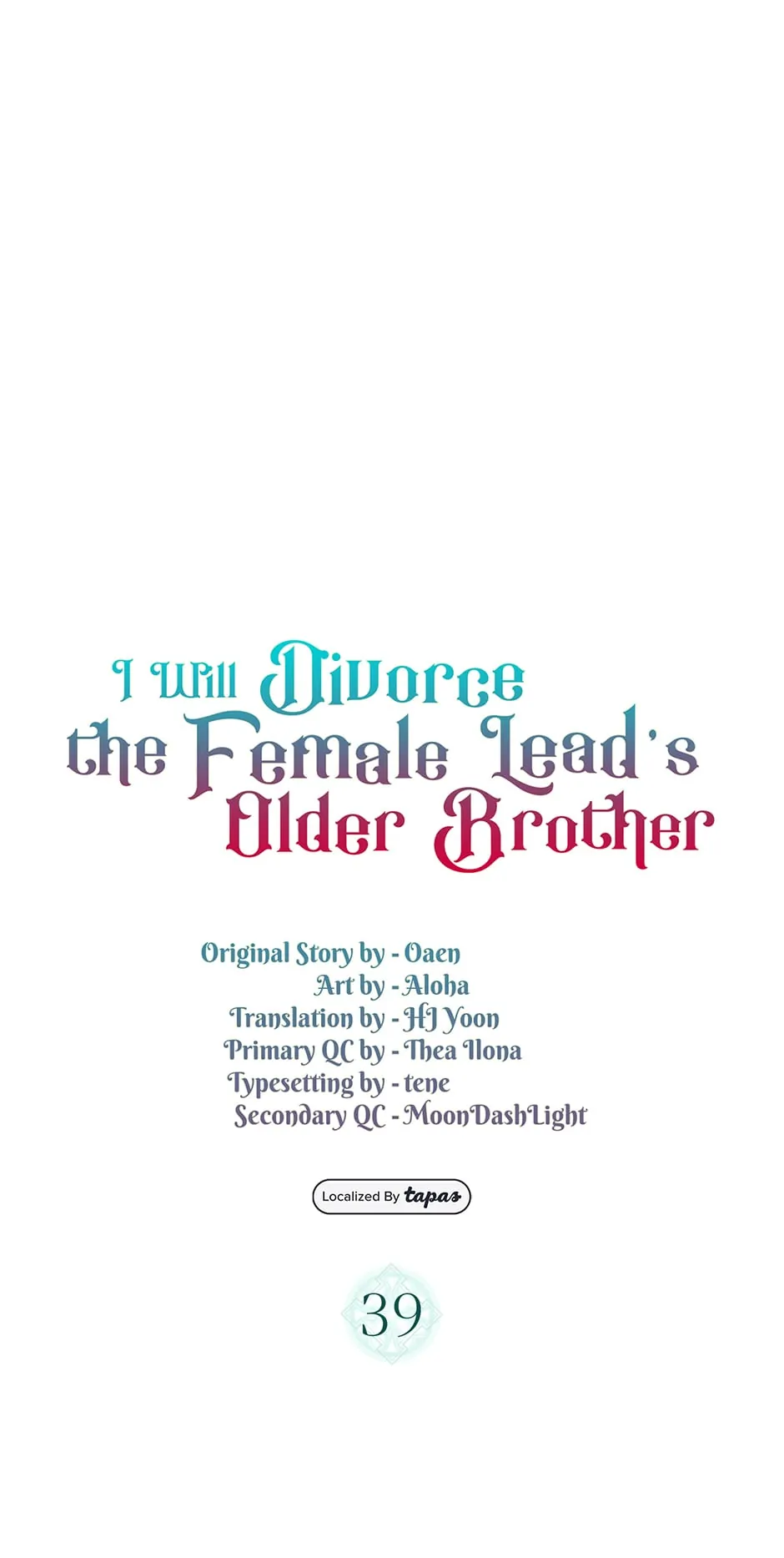 I Will Divorce the Female Lead’s Siscon Brother Chapter 39 - page 1