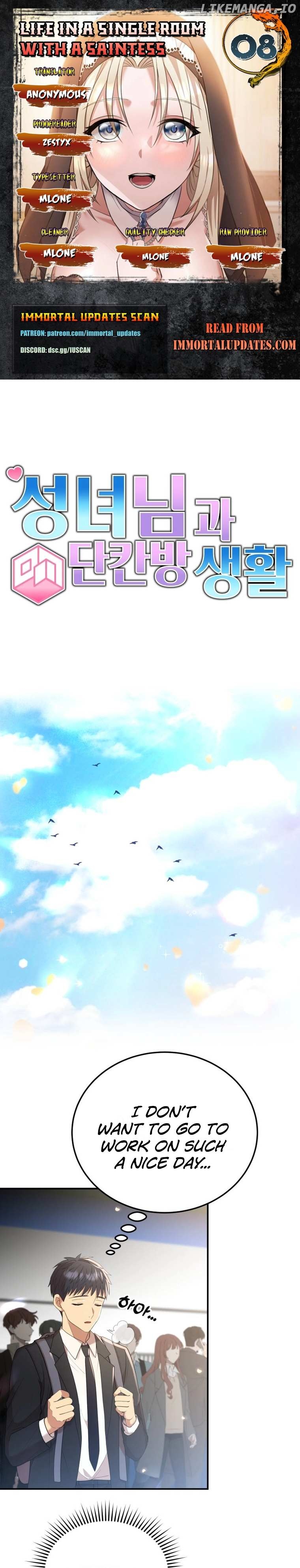 Living in a single room with a Saintess Chapter 8 - page 1