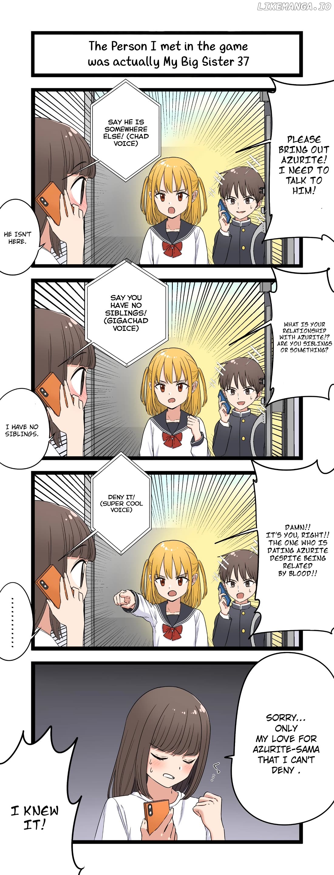 The Person I met in the game was actually My Big Sister. Chapter 37 - page 1