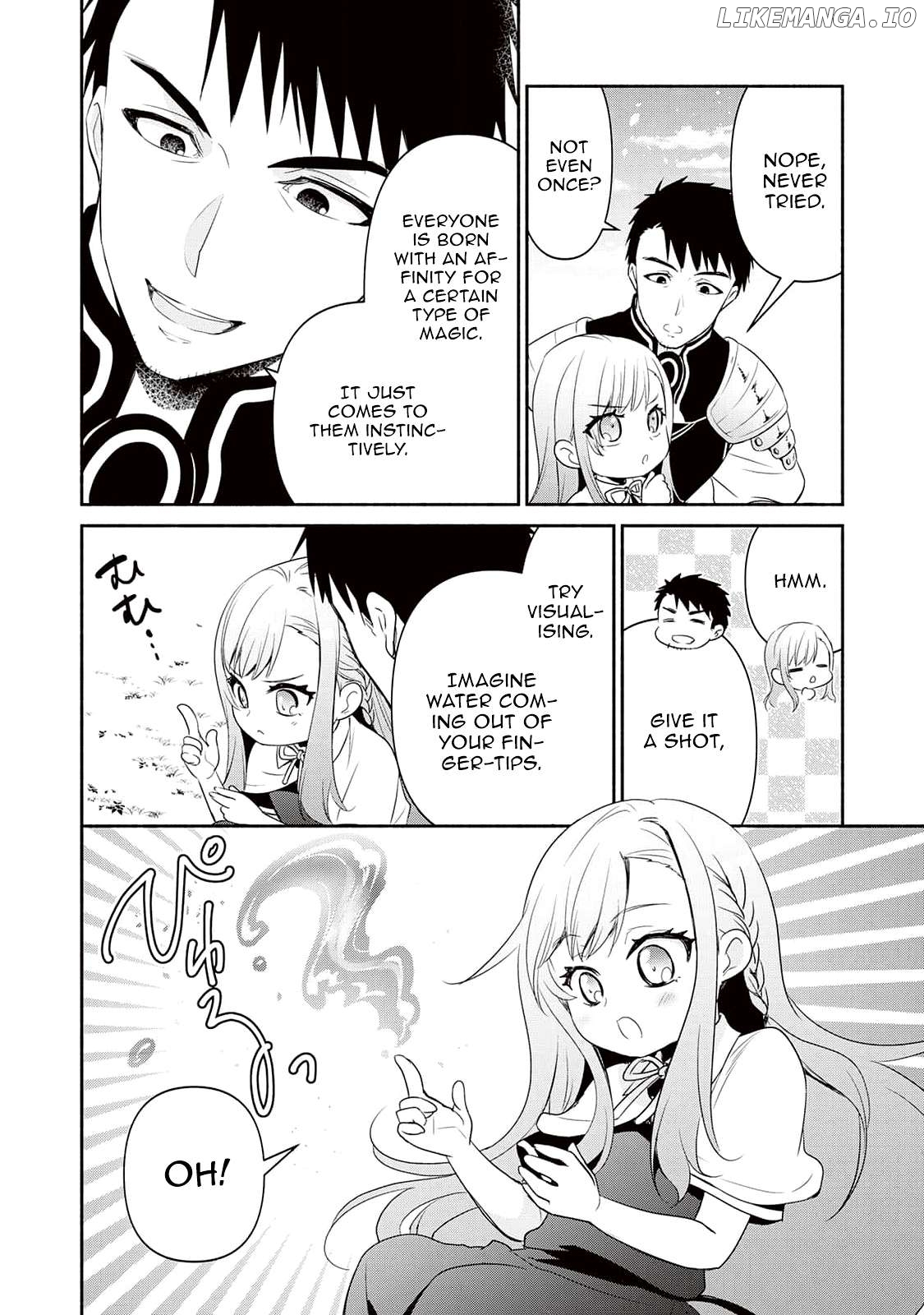 Tensei Youjo. Kamikemono to Ouji to, Saikyou no Ojisan Youhei-dan no Naka de Ikiru. Chapter 2 - page 16