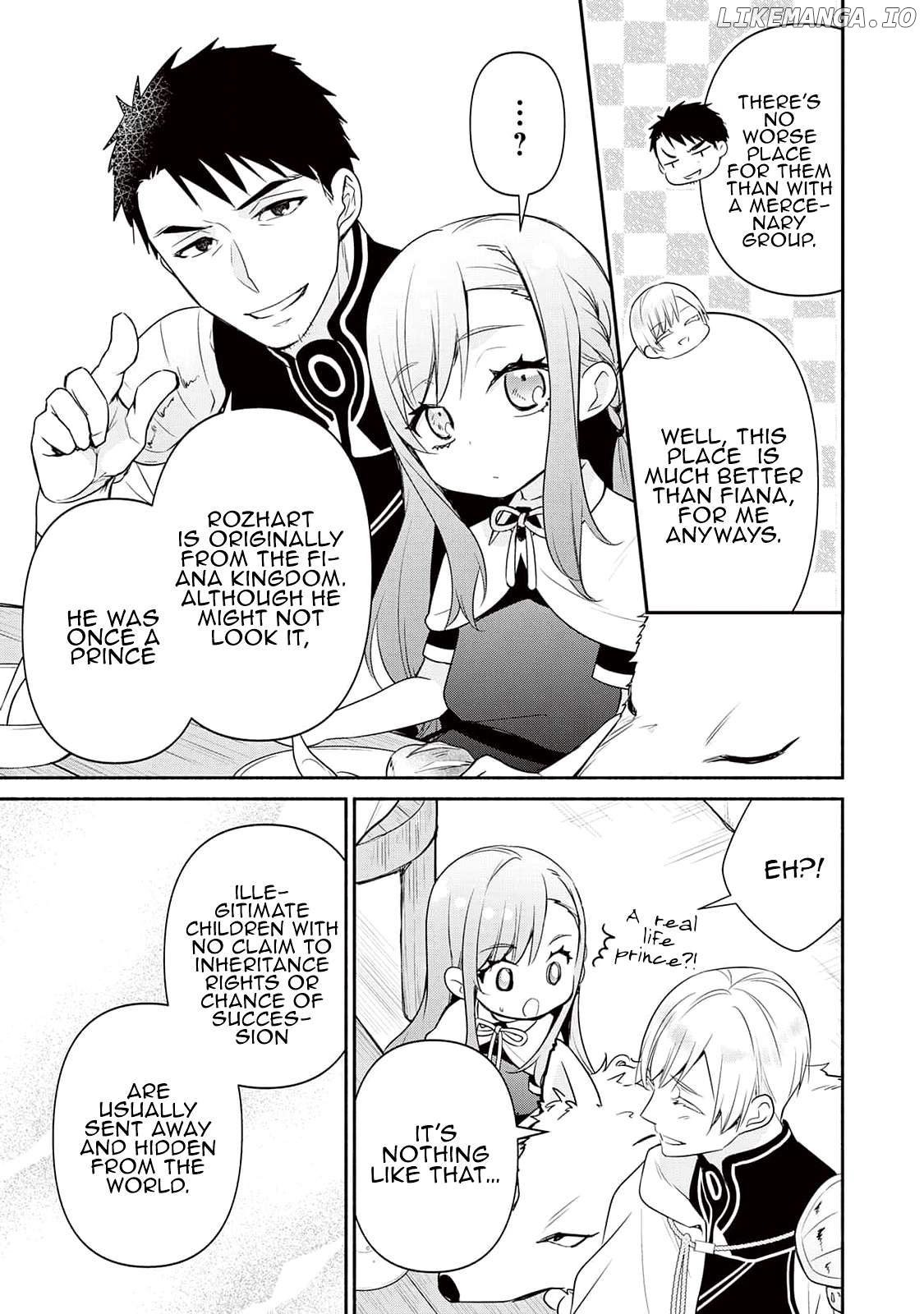 Tensei Youjo. Kamikemono to Ouji to, Saikyou no Ojisan Youhei-dan no Naka de Ikiru. Chapter 3 - page 8
