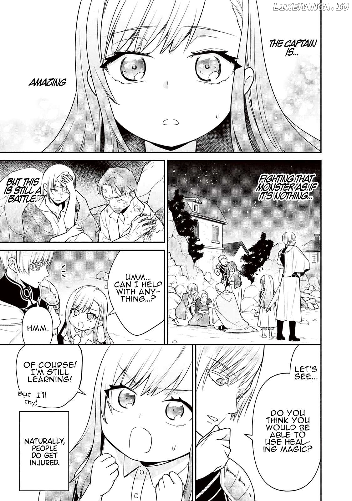 Tensei Youjo. Kamikemono to Ouji to, Saikyou no Ojisan Youhei-dan no Naka de Ikiru. Chapter 4 - page 9