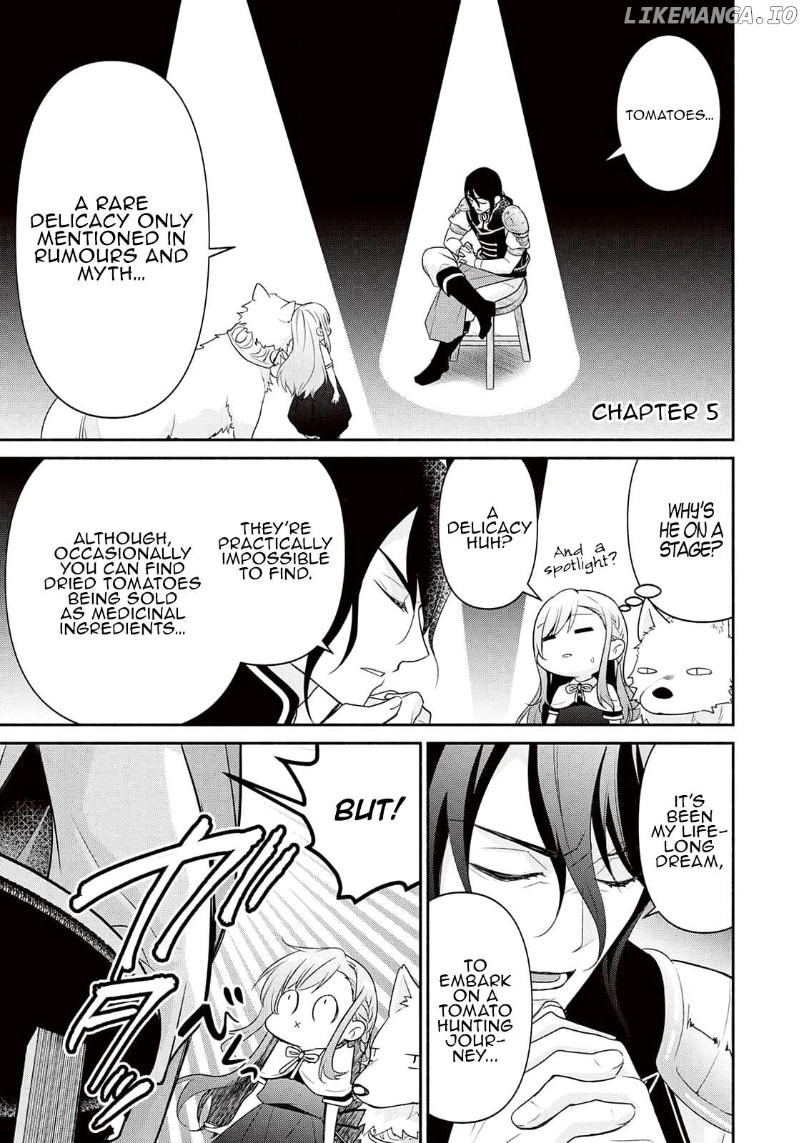 Tensei Youjo. Kamikemono to Ouji to, Saikyou no Ojisan Youhei-dan no Naka de Ikiru. Chapter 5 - page 1